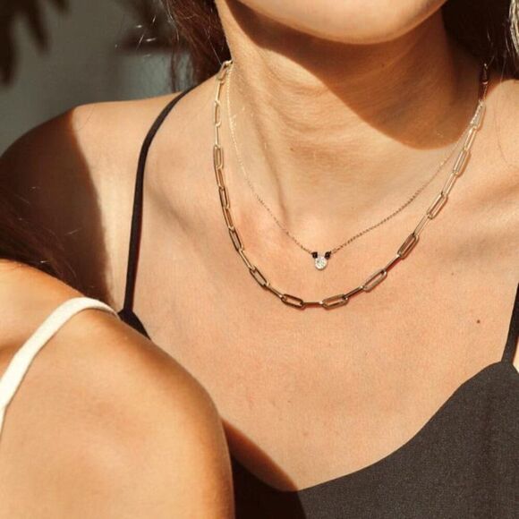 14K Solid Gold Mouse Necklace | Elegant Gold Jewelry by Tehrani Jewelry - Picture 8 of 10